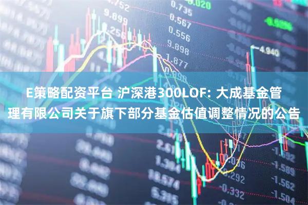 E策略配资平台 沪深港300LOF: 大成基金管理有限公司关于旗下部分基金估值调整情况的公告